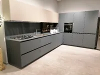 Cucina grigio moderna ad angolo Copat 31 ls Prezioso in offerta