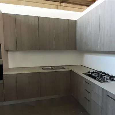 Cucina grigio moderna ad angolo Primavera Arrex