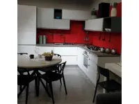 Cucina grigio moderna ad angolo Red luna Mobilturi in Offerta Outlet
