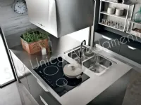 Cucina grigio moderna ad isola Manhattan Artigianale in Offerta Outlet