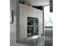 Cucina grigio moderna ad isola Manhattan Artigianale in Offerta Outlet