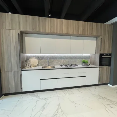 Cucina Cloe moderna grigio Arredo3 lineare scontata 50%