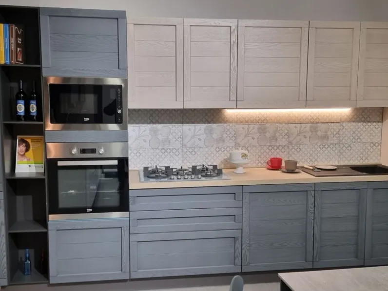 Cucina grigio moderna lineare Elsa Net cucine