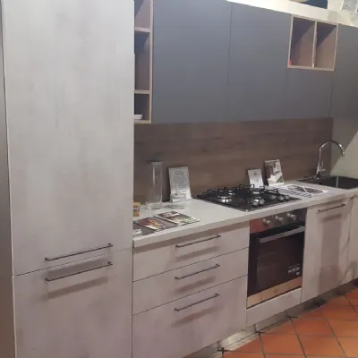 Cucina grigio moderna lineare Kali Arredo3