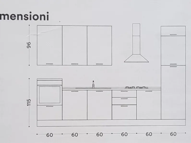 Cucina grigio moderna lineare Lungomare 14 Artec in Offerta Outlet