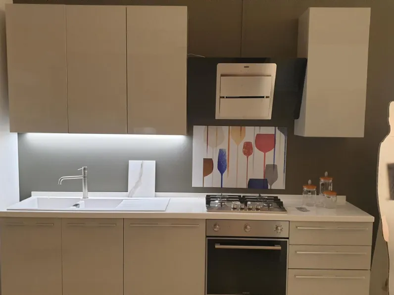 Cucina Maistri cucine moderna lineare grigio in laccato lucido Grigio bianca 
