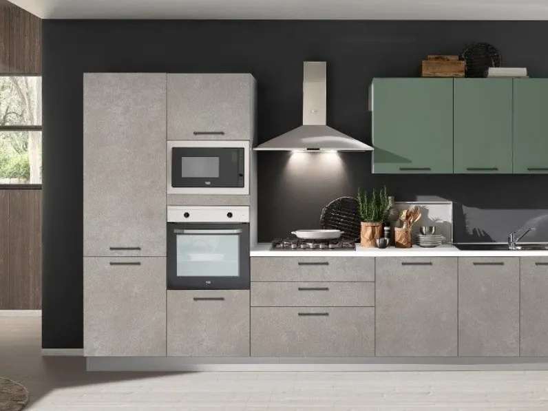 Cucina grigio moderna lineare Marilin Aran a soli 3400