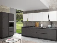 Cucina grigio moderna lineare Maya lineare Artigianale in Offerta Outlet