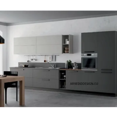 Cucina grigio moderna lineare Pd15 * Artigianale in offerta