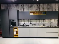 Cucina grigio moderna lineare Plk silicio Artigianale in Offerta Outlet