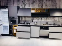 Cucina grigio moderna lineare Plk silicio Artigianale in Offerta Outlet