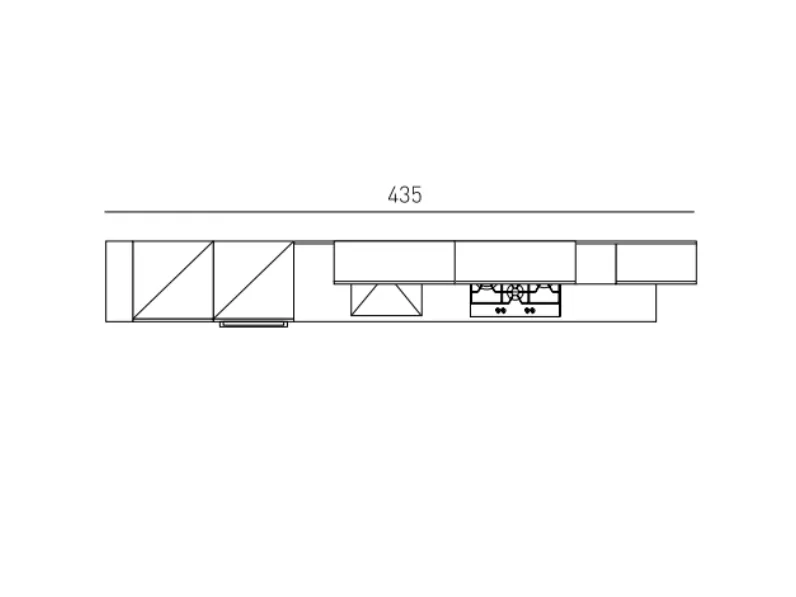 Cucina lineare Collezione esclusiva Torino SCONTATA 40%