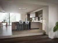 Cucina con penisola in melaminico altri colori Hera a prezzo scontato
