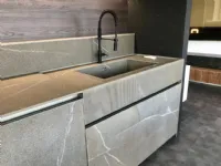 Cucina Binova design lineare tortora in kerlite Atelier gres  pb20/22