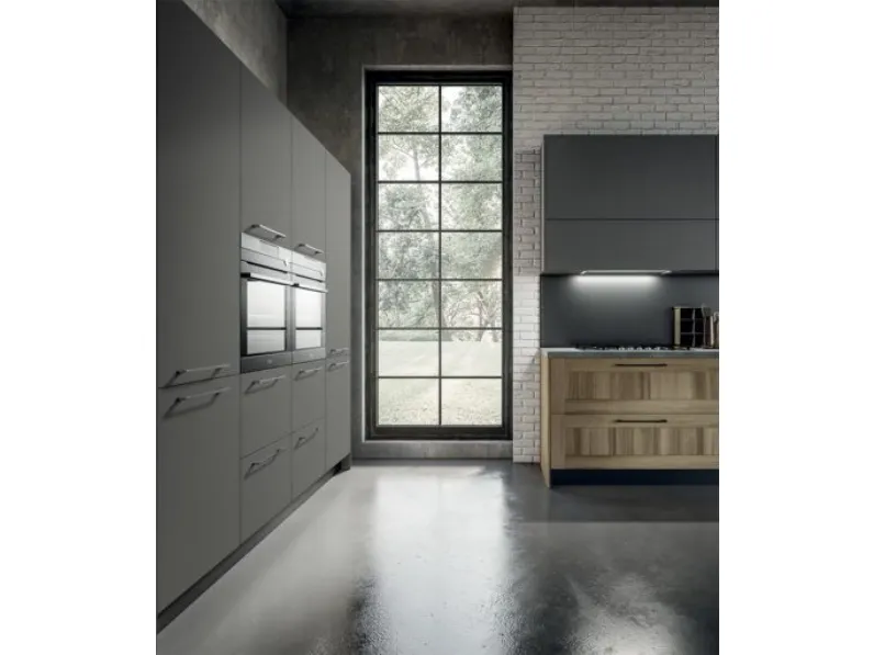 Cucina lineare moderna grigia Arredo3 Cleo 1 a soli 11201€