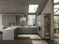 Cucina grigio moderna con penisola Nadir 1 Essebi a soli 15803