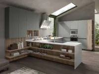 Cucina grigio moderna con penisola Nadir 1 Essebi a soli 15803