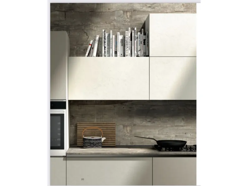 Cucina lineare Essebi Mhid stella cemento SCONTATA 30%