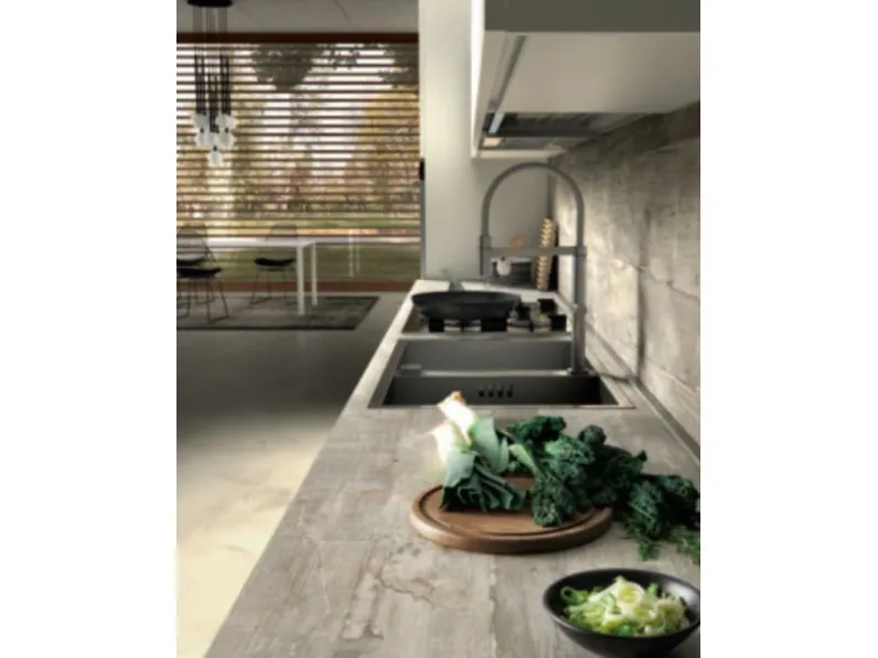 Cucina lineare Essebi Mhid stella cemento SCONTATA 30%