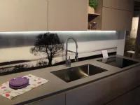 Cucina in laminato materico Euromobil a PREZZI OUTLET