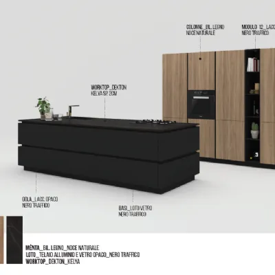Cucina in laminato materico Miton a PREZZI OUTLET