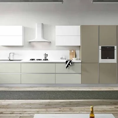 Cucina bianca design lineare Essebi Seta a soli 9353