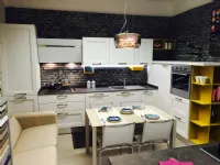 Cucina in Legno ad angolo cm 378x200 moderna Taimi bianca Creo kitchens a prezzo ribassato