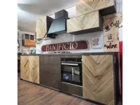 Cucina Collezione esclusiva moderna lineare rovere chiaro in legno Cucinja  moderna rennes in legno e bronzo