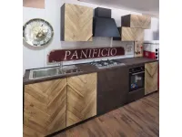 Cucina Collezione esclusiva moderna lineare rovere chiaro in legno Cucinja  moderna rennes in legno e bronzo