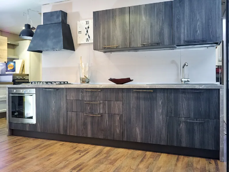 cucina industrial grey zen lineare modern ain offerta outlet nuovimondi 