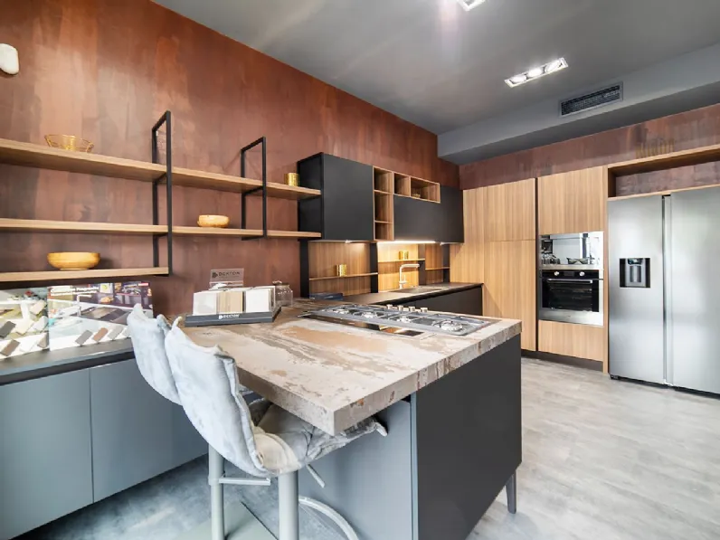 CUCINA con penisola Arredo3 Kali' SCONTATA 68%