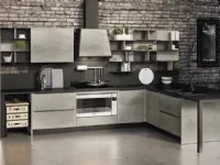 Cucina industriale grigio Nuovi mondi cucine con penisola in offerta convenienza