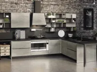 Cucina industriale grigio Nuovi mondi cucine con penisola in offerta convenienza