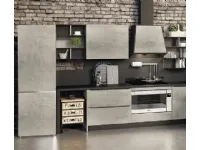 Cucina industriale grigio Nuovi mondi cucine con penisola in offerta convenienza