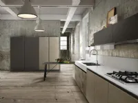 Cucina lineare in laminato opaco bianca Miami 3 a prezzo ribassato