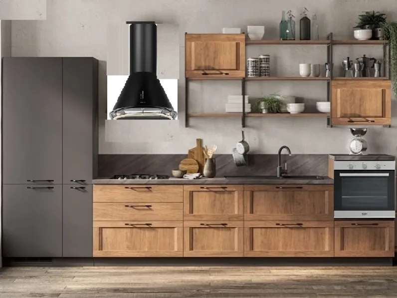 Cucina rovere chiaro industriale lineare Collezione esclusiva  cucina river indsutrial moderna   a soli 5990€
