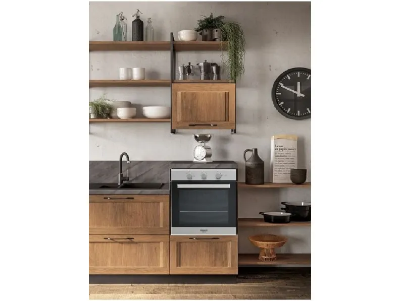 Cucina rovere chiaro industriale lineare Collezione esclusiva  cucina river indsutrial moderna   a soli 5990€