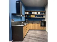 Cucina industriale rovere chiaro Scavolini ad angolo Sax scontata