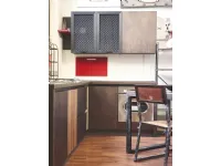 cucina industriale style moderna angolare ossido bronzo in  offerta con set elettrodomestici inox retro' vintage
