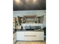 Cucina Stosa moderna ad angolo tortora in laminato materico Infinity