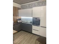 Cucina Stosa moderna ad angolo grigio in laminato opaco Infinity