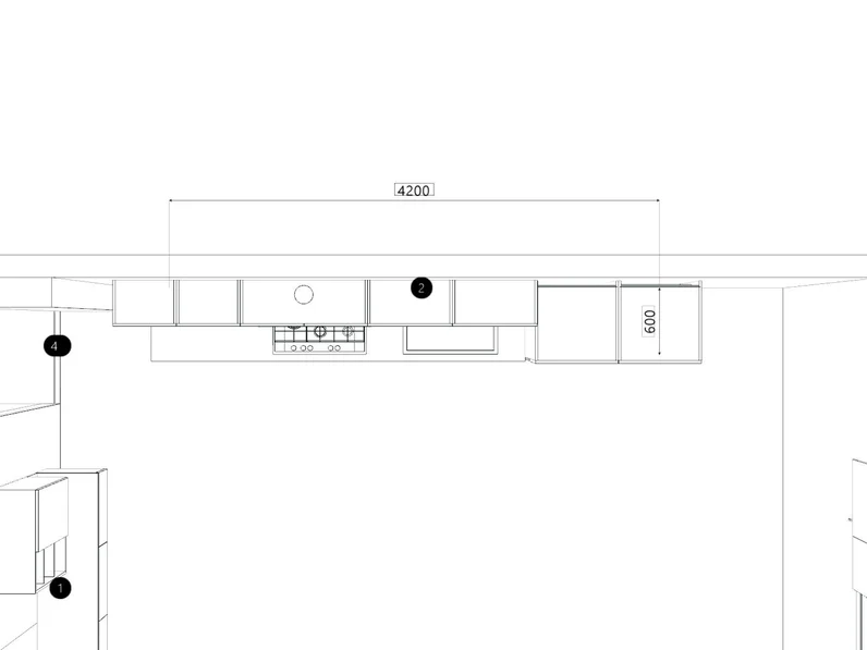 Cucina arancione moderna lineare Jay feel Creo a soli 7000 Euro