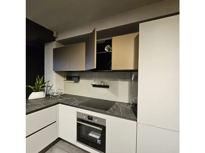 Cucina grigia moderna ad angolo Kalì Arredo3 a soli 9900 Euro