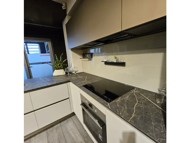 Cucina grigia moderna ad angolo Kalì Arredo3 a soli 9900 Euro