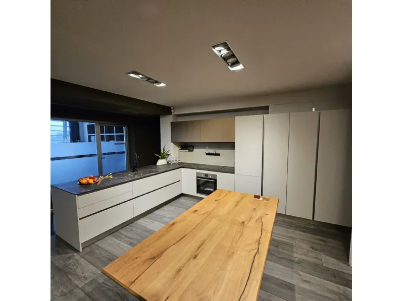 Cucina grigia moderna ad angolo Kalì Arredo3 a soli 9900 Euro