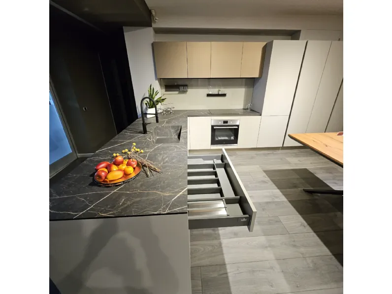 Cucina grigia moderna ad angolo Kalì Arredo3 a soli 9900 Euro