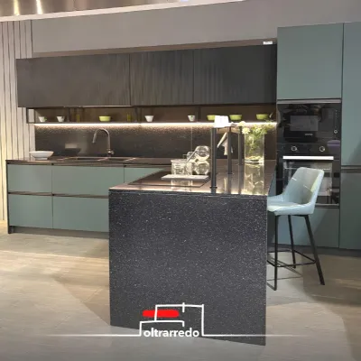 Cucina Kal� moderna altri colori Arredo3 con penisola scontata 60%