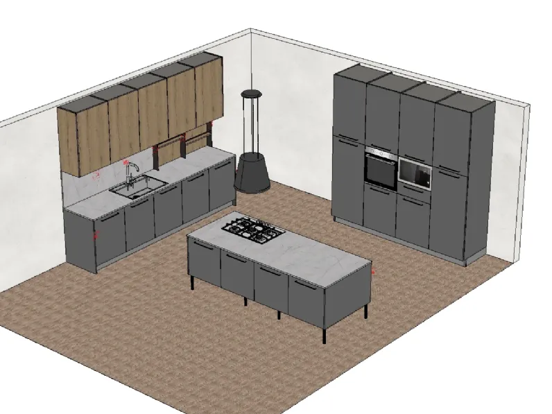Cucina Kali 9 con isola Arredo3 con un ribasso imperdibile