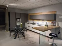 Cucina Kali ' design bianca con penisola Arredo3 scontata 36%