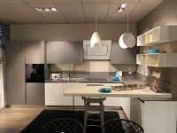 Cucina Kal plana moderna bianca con penisola Arredo3